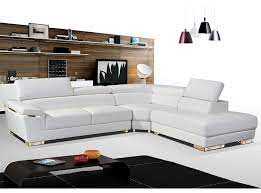 Leather 2383 Sectional White Sofa By