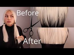 how to cut your own hair straight you