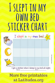Free Sticker Behavior Chart Slept In My Own Bed Sticker