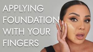apply foundation with your fingers