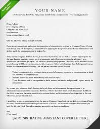 Cover Letter Template For Administrative Assistant Cover