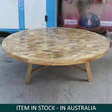 Mango Wood Round Coffee Table Natural