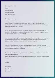 job offer letters template