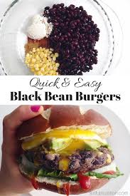 a quick easy bean burger recipe
