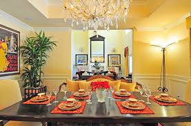 yellow to shape a refreshing dining room