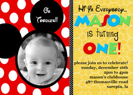 Mickey Mouse Photo Invitations Personalized Mous On