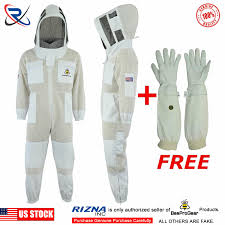 Details About Beepro 3 Layer Bee Beekeeper Beekeeping Suit Ventilated Astronaut Veil Xl