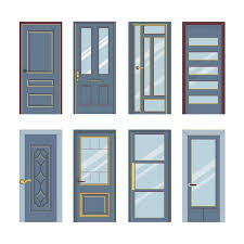 Set Of Realistic Doors Entrance Doors