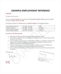 Employment Reference Letter Template Employment Reference Letters