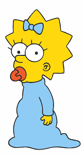 Maggie Simpson (The Simpsons) | Легкие рисунки, Мультипликационные рисунки,  Рисунки диснея