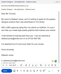 how to send a cv by email exle