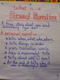 Personal Narrative Anchor Chart 2nd Grade Teaching