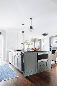 Our old microwave is an over the range microwave which hangs down from the cabinets above the stove. Kitchen Island Microwave Design Ideas