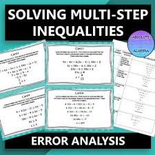 Multi Step Inequalities Error Ysis