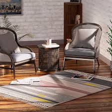 cotton blend stripe pattern rugs with
