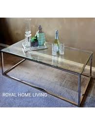 Coffee Table Marble Top Round Glass