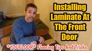 installing laminate at the front door