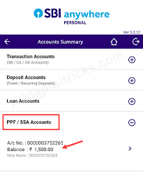 check sbi ppf account balance