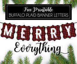 buffalo plaid free printable banner