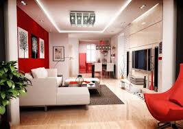 red living room decoration home and