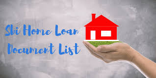 sbi home loan doent list updated