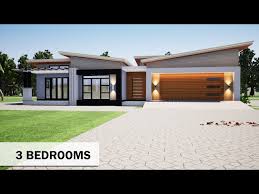 3 Bedroom Plan Erfly Roof House