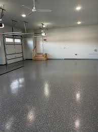 partial flake epoxy garage floor in