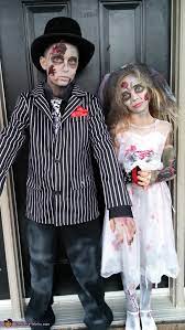 zombie bride and groom kids costume