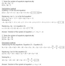 Of Equations Algebraically 2x 5y