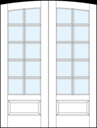 Panel Arched Glass Interior French Door