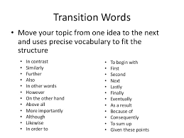Transition Words   Phrases myetutor limited   Blog