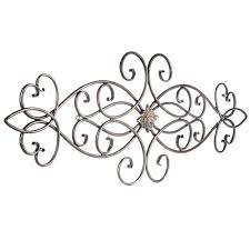 scroll metal wall decor with medallion