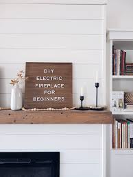 diy electric fireplace with built in