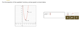 Quadratic Function G Whose Graph