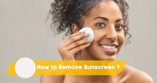 removing sunscreen