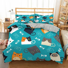 Cat Duvet Cover Set Bedding Set For