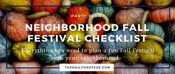 neighborhood fall festival party plan