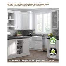 In 2019 nearly 50% of our orders came from repeat or referrals. Hampton Bay Designer Series Elgin Assembled 30x36x12 In Wall Kitchen Cabinet In White W3036 Elwh The Home Depot