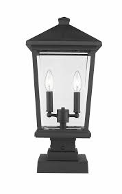 Beacon Square Outdoor Pier Light By Z Lite 568phbs Sqpm Bk