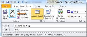 remove recurring appointments