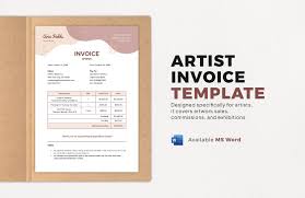 makeup artist invoice template in