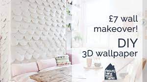 budget wall makeover with diy 3d
