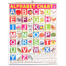 The worksheets help in learning and recognizing alphabets easily by associating the alphabet with the pictures of objects starting with that letter. Large Alphabet Poster English Hindi 57 X 45cm For The Wall With Colored Ill