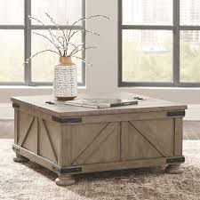 Rustic Wood Coffee Table With Storage
