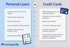 personal loans vs credit cards what s
