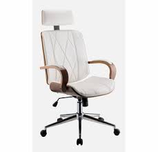 Or if they have to turn side to side a lot, a white swivel desk chair is called for. Yoselin White Pu Leather Walnut Wood Office Chair By Acme