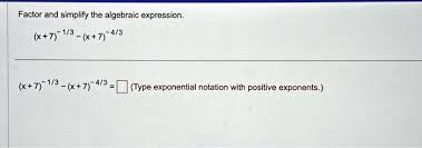 Simplify The Algebraic Expression X