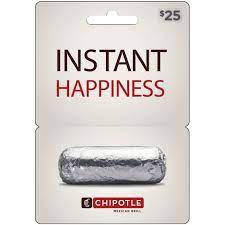 chipotle 25 gift card gift cards