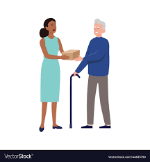elderly an elderly man vector image