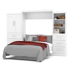 bestar pur 125 queen wall bed with